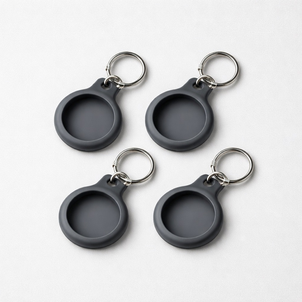 Heyday Black Keychain & Holder Set